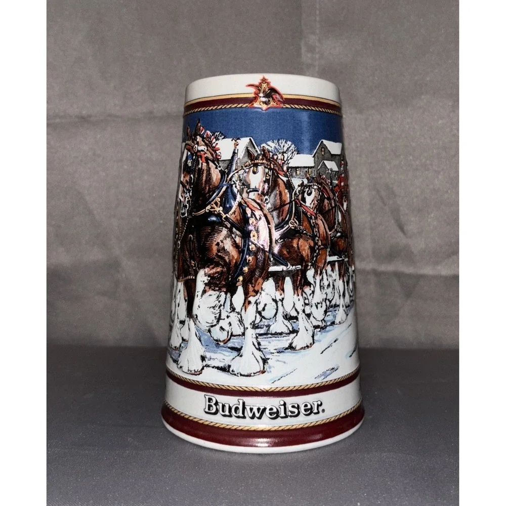 Vintage 1989 Anheuser-Busch Budweiser Clydesdale Collector Series Beer Stein Mug